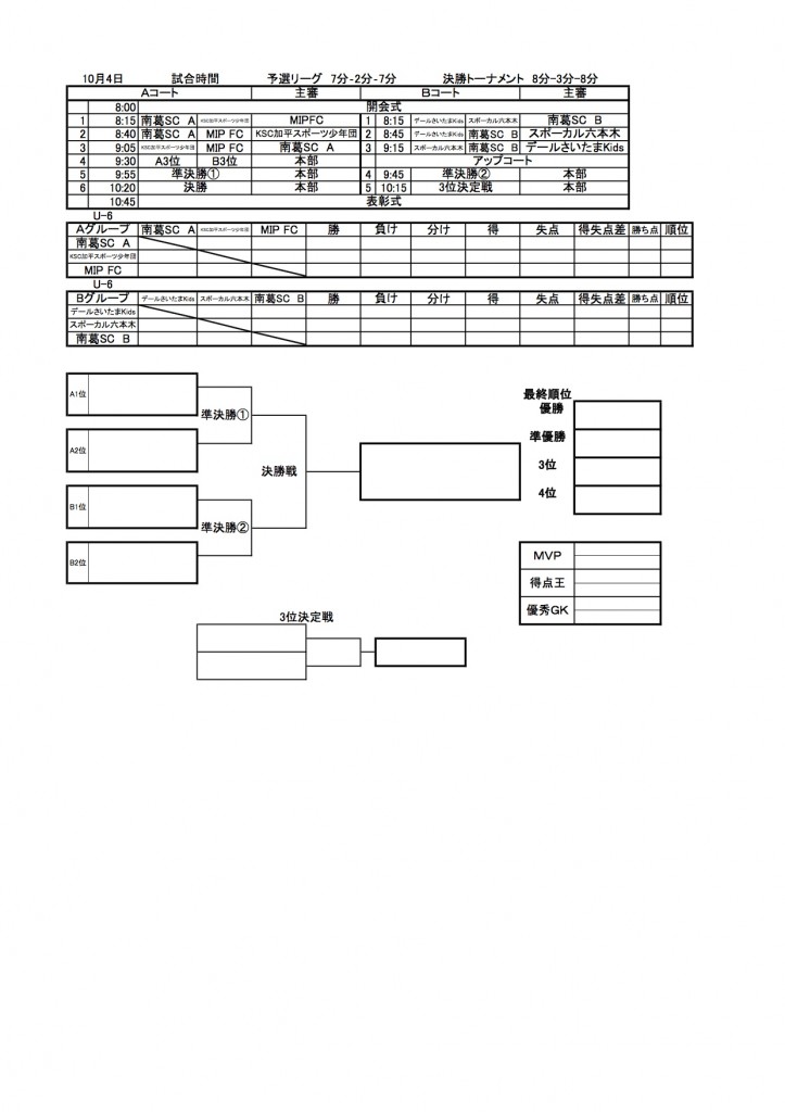 10月4日幼児大会タイムスケジュール